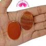 Natural Red Aventurine Worry Stone Palm Stone Crystal Cabochons Oval Shape for Reiki Healing and Crystal Healing Stone Pack of 2 Pc , 2 image