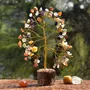 Natural Multi Stone 100 Beads Crystal Stone Tree for Reiki Healing and Vastu Correction, 4 image