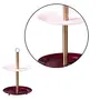 Cake Stand 2 Tier Dessert Stand for Brthdays Dining Table | Cup Cake/Muffins/Sandwiches/Pastries Stand |Cake or Dessert Serving Stand (Pink & Maroon), 5 image