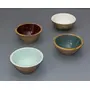 Serving Bowls Wooden for Snacks Dry Fruits Set of 2 | Colored Decorative Potpourri Bowls | Mango Wood with Clear Enamel | Maroon Color 6 Inches Diameter, 3 image