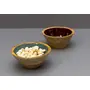 Serving Bowls Wooden for Snacks Dry Fruits Set of 2 | Colored Decorative Potpourri Bowls | Mango Wood with Clear Enamel | Green Color 6 Inches Diameter, 4 image