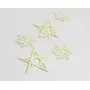 Christmas White Gliter Snow Flakes Hangings for Home Decor Living Room and Hanging for Christmas Tree Decorations Statue (Medium), 3 image