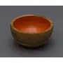 Serving Bowls Pack 2 of Wooden for Snacks Dry Fruits |Decorative Potpourri Bowls | Snack Dessert Bowl for Home dcor Gift(Orange & White), 3 image