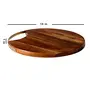 14 Inches Natural Wooden Handcrafted Chopping Board with Handle for Cutting Board/Vegetables Serving Board, 5 image