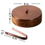 Casserole chapati Box roti Dabba Gift Brother Sister Wooden hotcase with Tong for Kitchen or Dining Table for Serving to Guests | Mango Wood Iron with Brass Plating Copper Antique, 4 image