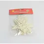 Christmas White Gliter Snow Flakes Hangings for Home Decor Living Room and Hanging for Christmas Tree Decorations Statue (Medium), 4 image