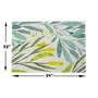 Table Mats/Placemats for Dining Table 6 Piece Set | Washable Printed Cloth Kitchen mats 45 x 30 cm Rectangular Dressing Table Placemats (White Green), 2 image