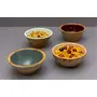 Serving Bowls Wooden for Snacks Dry Fruits | Colored Decorative Potpourri Bowls | Mango Wood with Clear Enamel | Green Color 6 Inches Diameter, 2 image