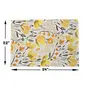 Table Mats/Placemats for Dining Table 6 Piece Set | Washable Printed Cloth Kitchen mats 45 x 30 cm Rectangular Dressing Table Placemats (Yellow White), 2 image