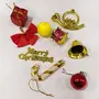 Christmas Hanging Mini Size All in One Christmas Ornaments Decoration Set of Satin Balls Bells Stars Joy Sticks Gifts and Drums, 2 image