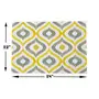 Table Mats/Placemats for Dining Table 6 Piece Set | Washable Printed Cloth Kitchen mats 45 x 30 cm Rectangular Dressing Table Placemats (Yellow Grey), 2 image