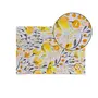 Table Mats/Placemats for Dining Table 6 Piece Set | Washable Printed Cloth Kitchen mats 45 x 30 cm Rectangular Dressing Table Placemats (Yellow White), 3 image
