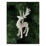 Christmas White Gliter Snow Deer Hangings for Home Decor Living Room and Hanging for Christmas Tree Decorations Statue (Medium), 3 image