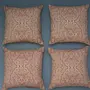 Printed Decorative Pillow | Cushion Cover Set for Sofa Bed or Living Room 16 x 16 inches (40 x 40 cm) Set of 5 (Orange), 2 image
