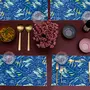 Table Mats/Placemats for Dining Table 6 Piece Set | Washable Printed Cloth Kitchen mats 45 x 30 cm Rectangular Dressing Table Placemats (Blue), 6 image