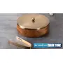 Casserole chapati Box roti Dabba Wooden hotcase with Tong for Kitchen or Dining Table for Serving to Guests | Mango Wood Iron with Brass Plating, 2 image