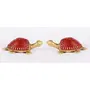 Dhokra Art Tortoise Table Top Set- Red, 2 image