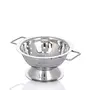 Urban Snackers Serving Stainless Steel Kitchen Colander Strainer with Wide Grip Basket Handles 16 cm Use for Hotel Home Bar & Restaurant, 4 image