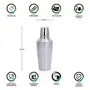 Urban Snackers Cocktail Mocktail Shaker 10 Oz 295 Ml Stainless Steel Silver Use for Drink Mixer at Home Hotel Restaurant Pack of - 1, 4 image