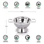 Urban Snackers Serving Stainless Steel Kitchen Colander Strainer with Wide Grip Basket Handles 16 cm Use for Hotel Home Bar & Restaurant, 3 image