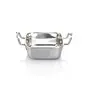 Stainless Steel Roasting Pan for Snacks Serving and Food Presentation at Home , Hotel , Restaurant , Kitchen Accessories (11.5 cm , Silver), 3 image