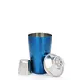 Cocktail Mocktail Shaker , 10 Oz 295 Ml , Stainless Steel , Blue Silver , Round , Use for Drink Mixer at Home , Hotel , Restaurant, 5 image