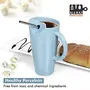 Premium Quality Porcelain Mug with Metal Straw for Coffee , Tea , Milk , Beverages 500 ML - Sky Color - Pack of 1, 3 image