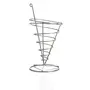 Stainless Steel Freach Fry Holder Cone Basket Stand for Chips & Appetizers 22.5 cm Use for Snacks Serving Platter & Food Presentation at Home , Hotel , Restaurant, 4 image