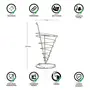 Stainless Steel Freach Fry Holder Cone Basket Stand for Chips & Appetizers 22.5 cm Use for Snacks Serving Platter & Food Presentation at Home , Hotel , Restaurant, 3 image
