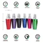 6 Pcs Cocktail/Mocktail Shaker , 28 Oz/829 Ml , Stainless Steel , Silver/Red/Blue/Purple/Green/Pink/Black , Use for Drink Mixer at Home , Hotel , Restaurant, 3 image