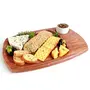 Set of 2 Wooden Platter 36 cm with One Bowl 9.5cm , Use for Gifting Accessories , Hotels , Kitchen , Home and Restaurant, 3 image