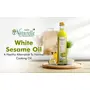 Farm Naturelle-Virgin Cold Pressed White Sesame Seed Cooking Oil In Glass Bottle|Healthy True cold pressed) -500ml, 5 image