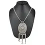 Boho Tribal Style Oxidized Silver Pendant Necklace for Women, 3 image