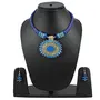 Thread Oxidized Golden Fashion Necklace Set for Women (Blue), 2 image