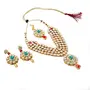 Crystal Gold Plated and Kundan Necklace for Women & Girls, 2 image