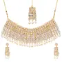 Sparkling Choker Gold Plated Kundan Necklace Set for Women, 3 image