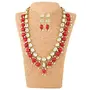 Gold Plated Kundan Necklace Set for Women, 3 image