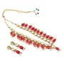 Gold Plated Kundan Necklace Set for Women, 2 image