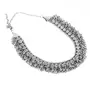 Antique German Silver Ghungroo Beads Designer Choker Necklace Jewellery for Women, 4 image