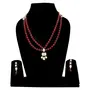Maroon Traditional Gold Plated Kundan Necklace Set for Women and Girls (Gold), 3 image