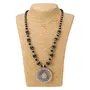Black Beads Oxidized Silver Necklace Set for Women, 2 image