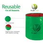PLANT CARE HDPE Gardening Grow Bag Nursery Cover Green Bags Indoor & Outdoor Grow Containers for Vegetables Fruits Flowers.- (15 in X 15 inch), 4 image