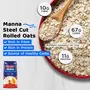 Manna Instant Oats | White Oats High in Fibre and Protein | Helps Maintain Cholesterol. Diabetic Friendly | 100% Natural | 1.5kg (500g x 3 Packs), 5 image