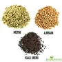 Shudh Online Methi Ajwain Kali Jeeri Combo Pack - 800 Grams (Fenugreek Seeds Menthulu 500g- Ajwain Carom Vaamu 200g Kadwa Kali Jiri Black Cumin Seed 100g Mixture), 2 image