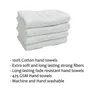 STAMIO Cotton Hand Towel Soft 425 GSM 60 X 40 cm (Set of 4 White) | Quick Dry Full Size Large, 3 image