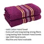STAMIO Cotton Hand Towel Soft 390 GSM 13 X 21 Inches (Set of 2 Sangria Purple) | Quick Dry Small Size Travel Friendly, 2 image