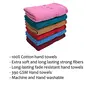 STAMIO Cotton 390 GSM Hand Towel 13 X 21 Inches (Set of 6 Multicolor) Heritage Square Border, 3 image