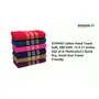 STAMIO Cotton Hand Towel Soft 390 GSM 13 X 21 Inches (Set of 6 Multicolor) | Quick Dry Small Size Travel Friendly, 2 image