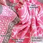 STAMIO Cotton 490 GSM Bath Towel for Men and Women | Extra Soft & Absorbent Large Size Towels for Bathing | 75L X 150W CM (k) Jessica Jacquard Border, 3 image