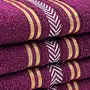STAMIO Cotton Hand Towel Soft 390 GSM 13 X 21 Inches (Set of 2 Sangria Purple) | Quick Dry Small Size Travel Friendly, 3 image